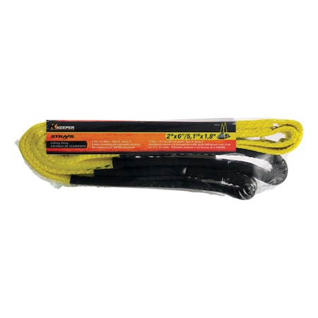 Keeper Keeper 2 in. W X 6 ft. L Black/Yellow Lifting Sling 6200 lb 1 pk 02612